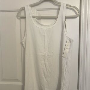 White Cotton Tank Top